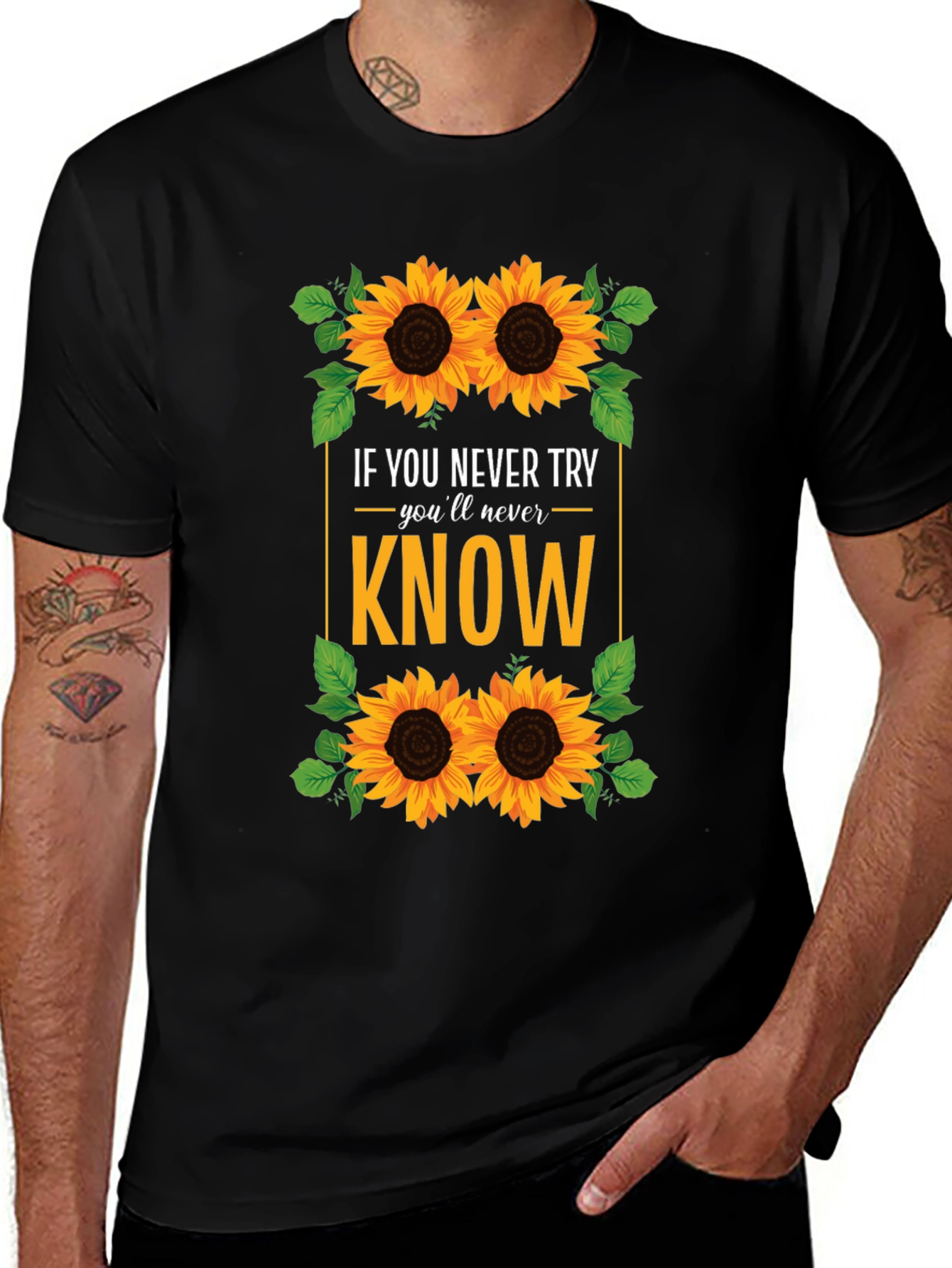 Sunflower Graphic T-Shirt - Never Know