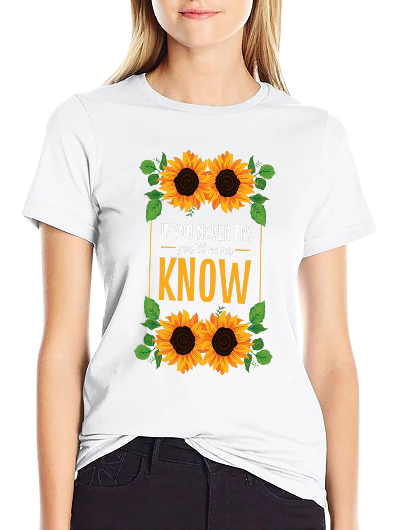 Sunflower Graphic T-Shirt - Never Know