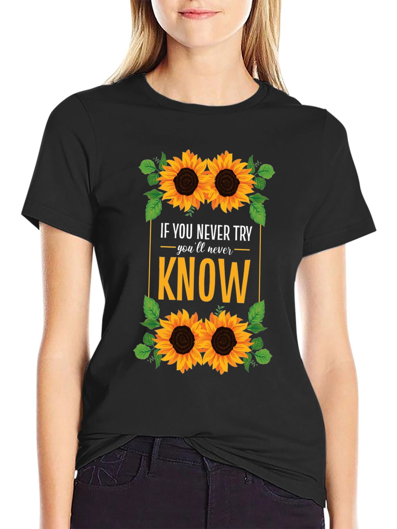 Sunflower Graphic T-Shirt - Never Know