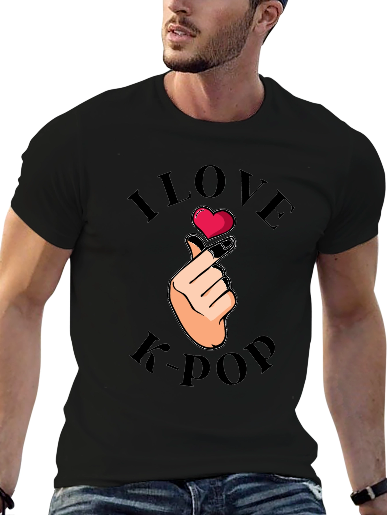 I Love K-Pop Heart Hand T-Shirt
