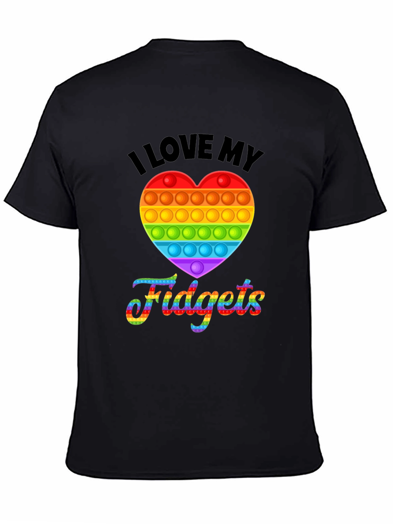 I Love My Fidgets Pop Heart T-Shirt