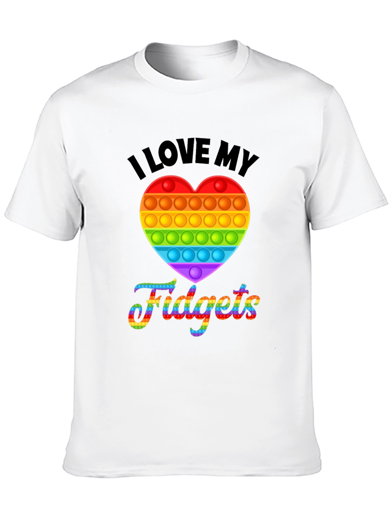 I Love My Fidgets Pop Heart T-Shirt