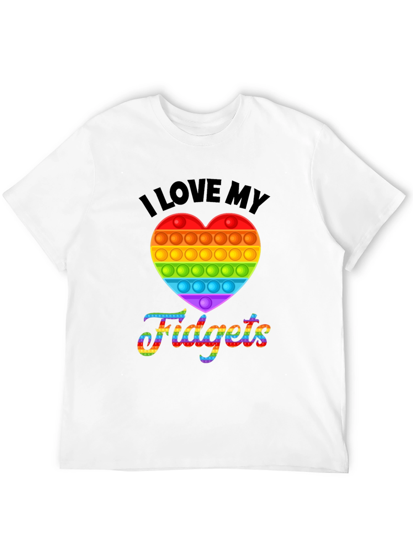 I Love My Fidgets Pop Heart T-Shirt
