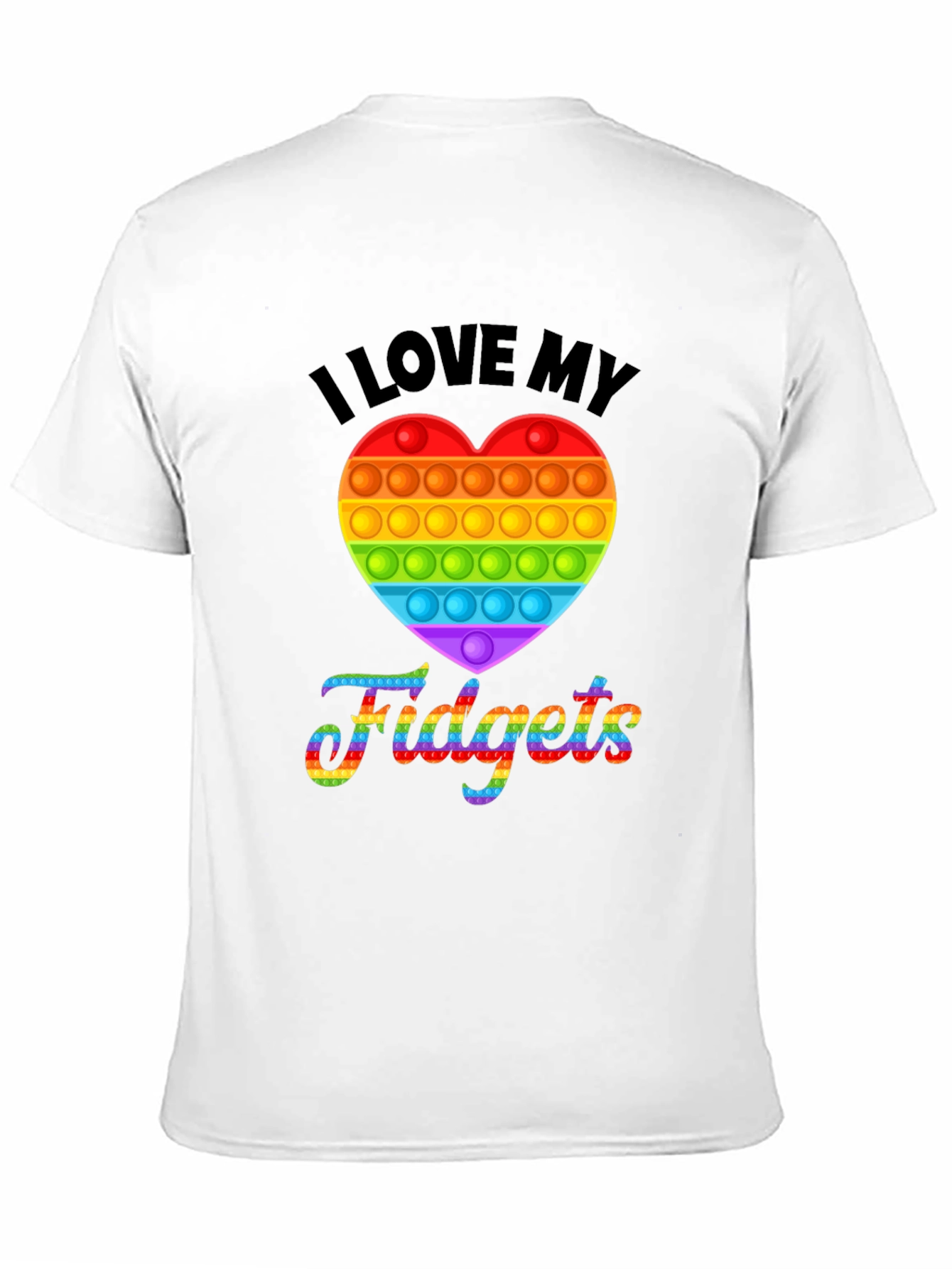I Love My Fidgets Pop Heart T-Shirt