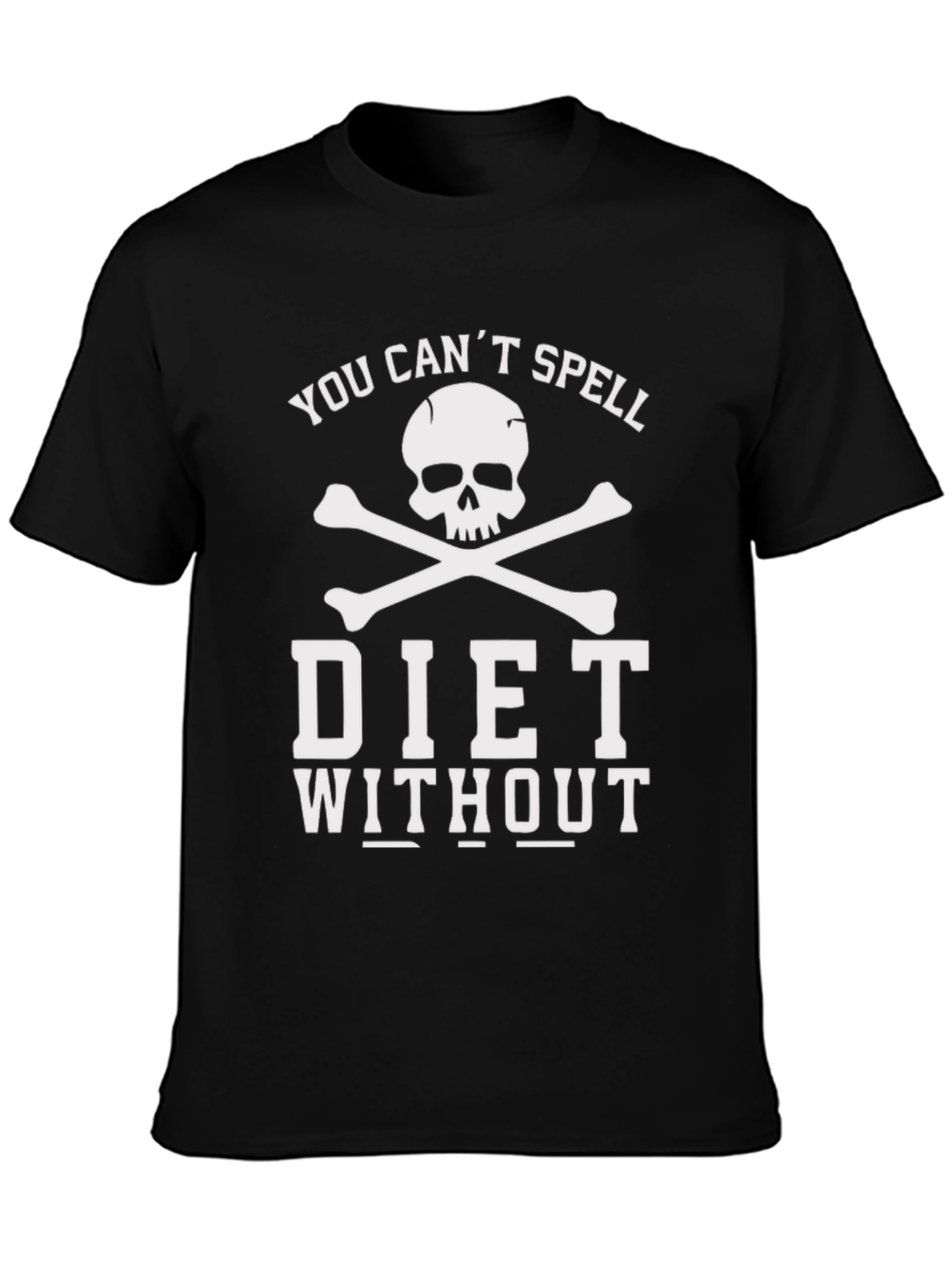 Diet Funny Skull Graphic T-Shirt