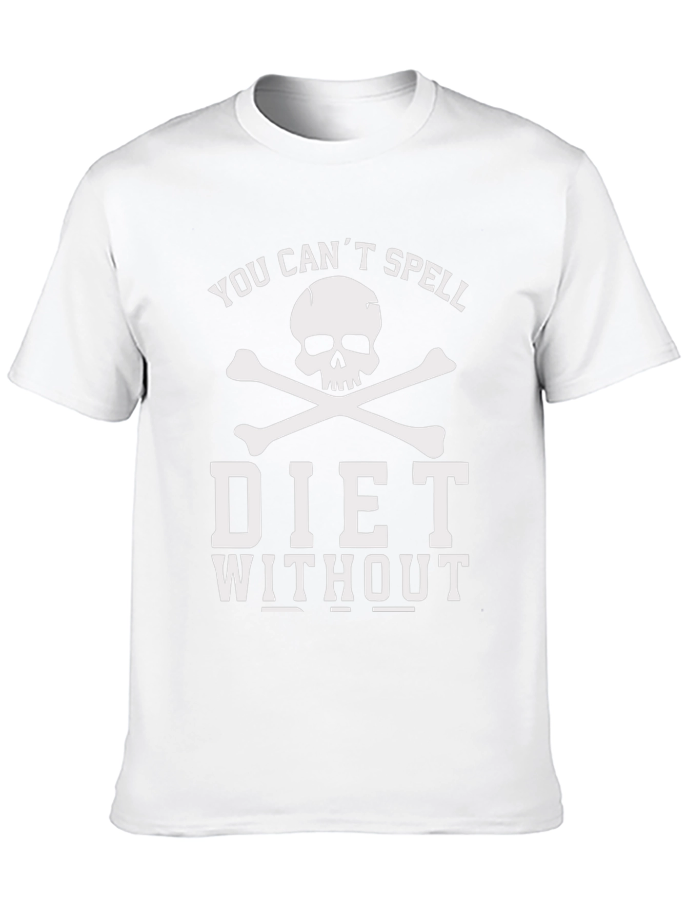 Diet Funny Skull Graphic T-Shirt