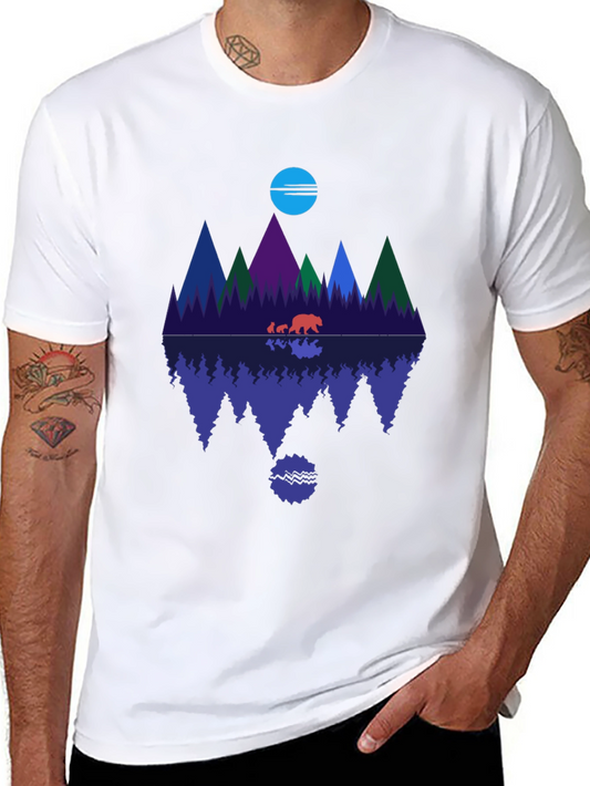 Nature Reflective T-Shirt: Mountains & Bears
