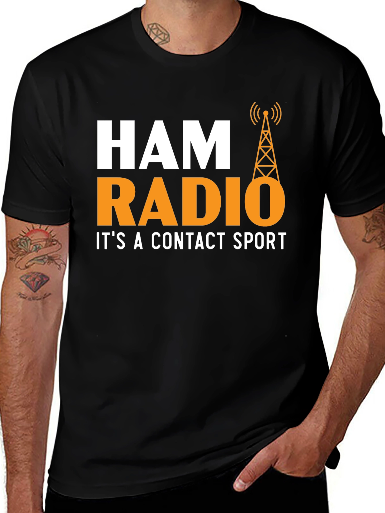 Ham Radio Contact Sport T-Shirt - Black