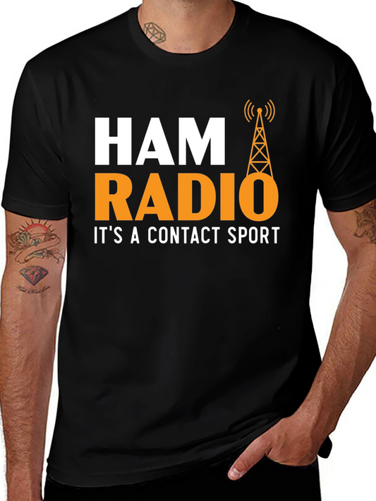 Ham Radio Contact Sport T-Shirt - Black
