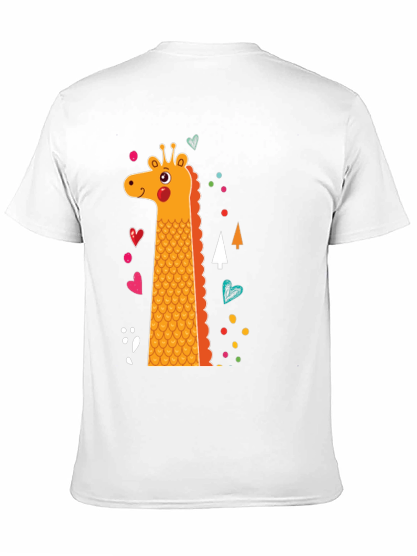 Giraffe Graphic Print Crew Neck T-Shirt