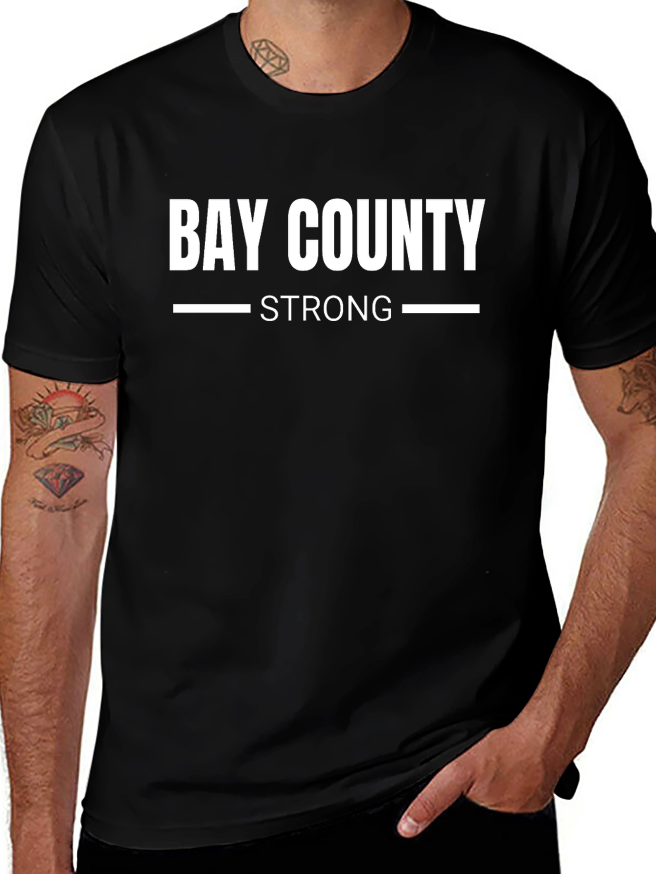 Bay County Strong Graphic Tee - Black Unisex Shirt