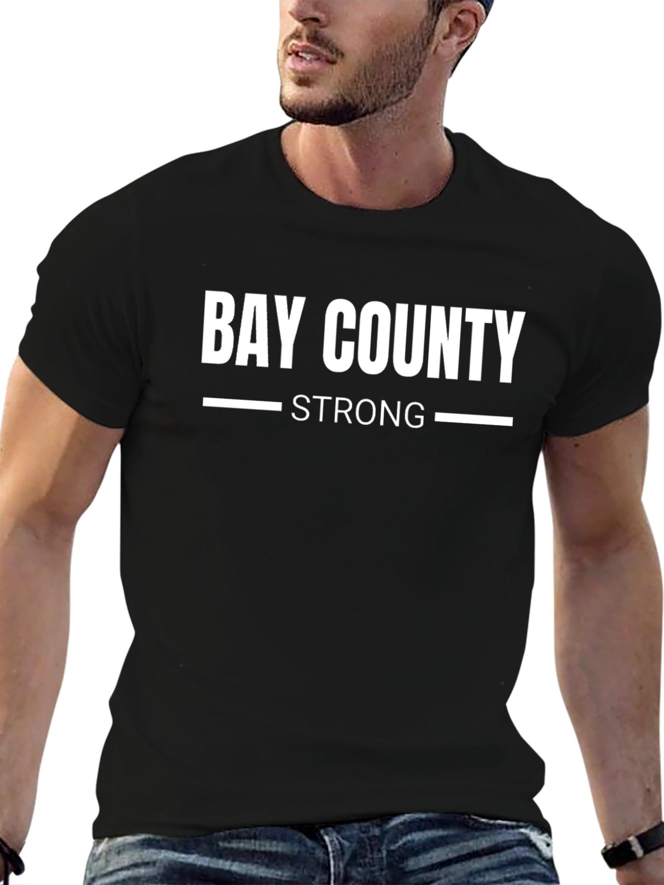 Bay County Strong Graphic Tee - Black Unisex Shirt