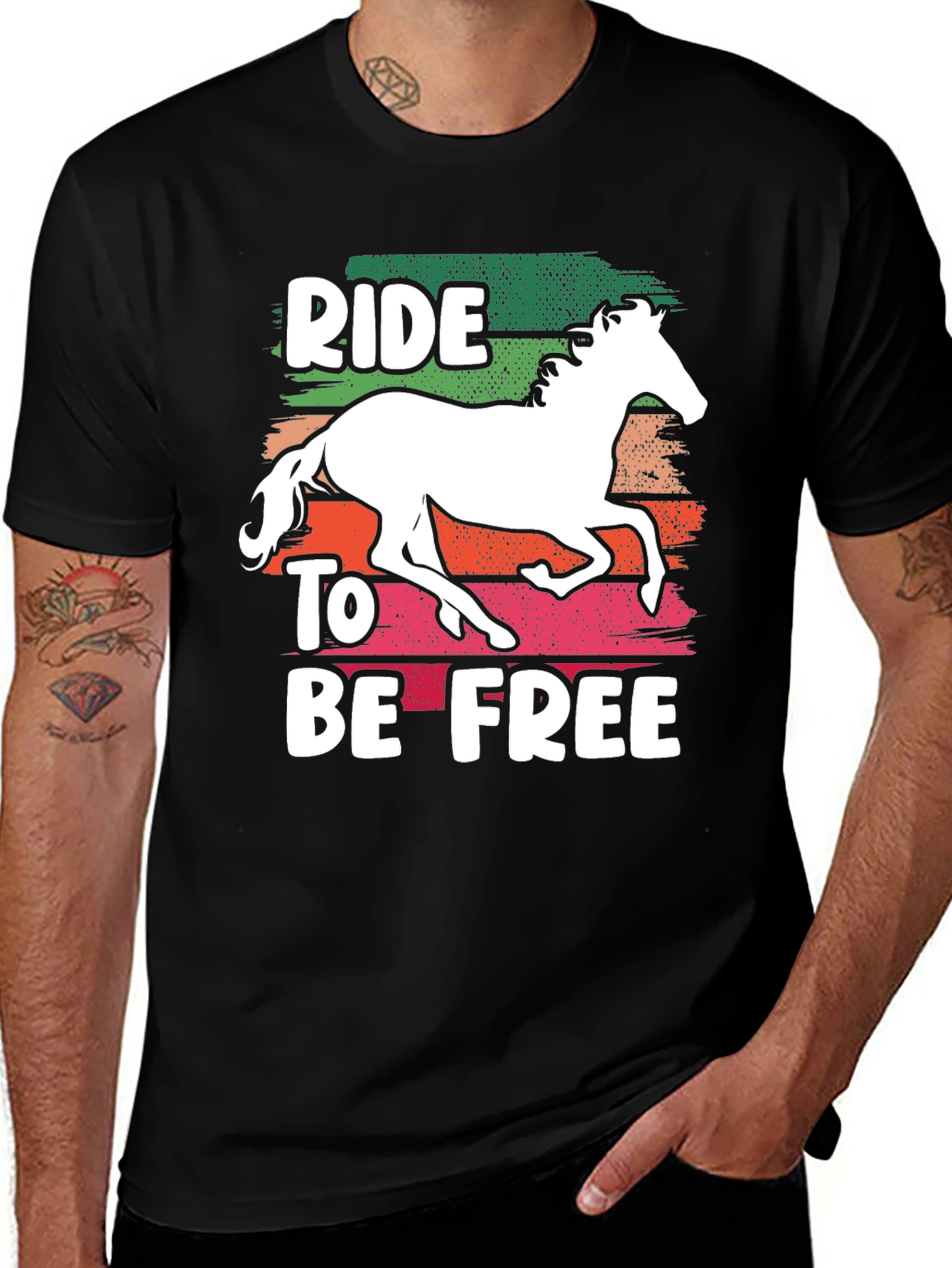 Ride to Be Free T-Shirt - Equestrian Design