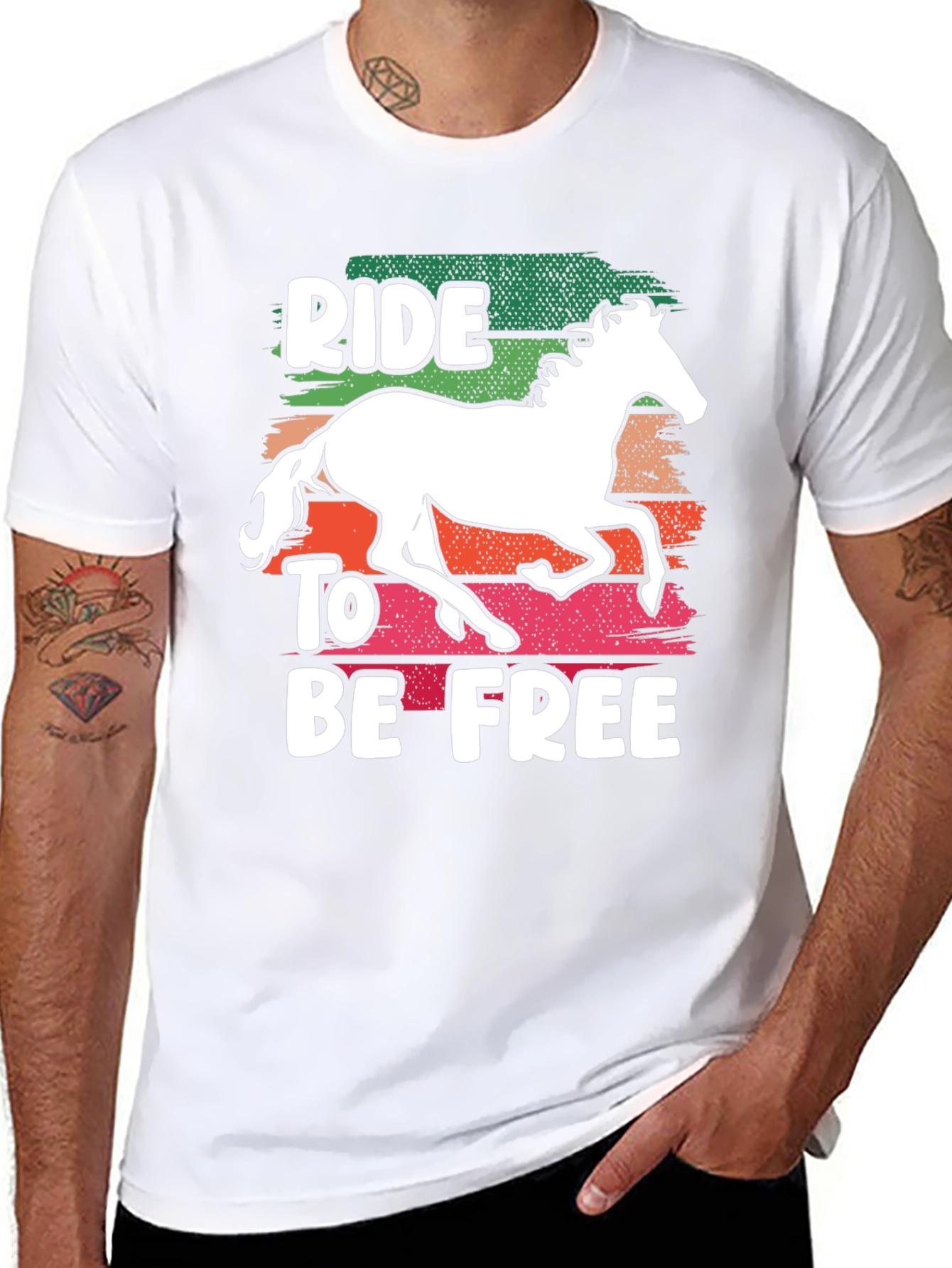 Ride to Be Free T-Shirt - Equestrian Design