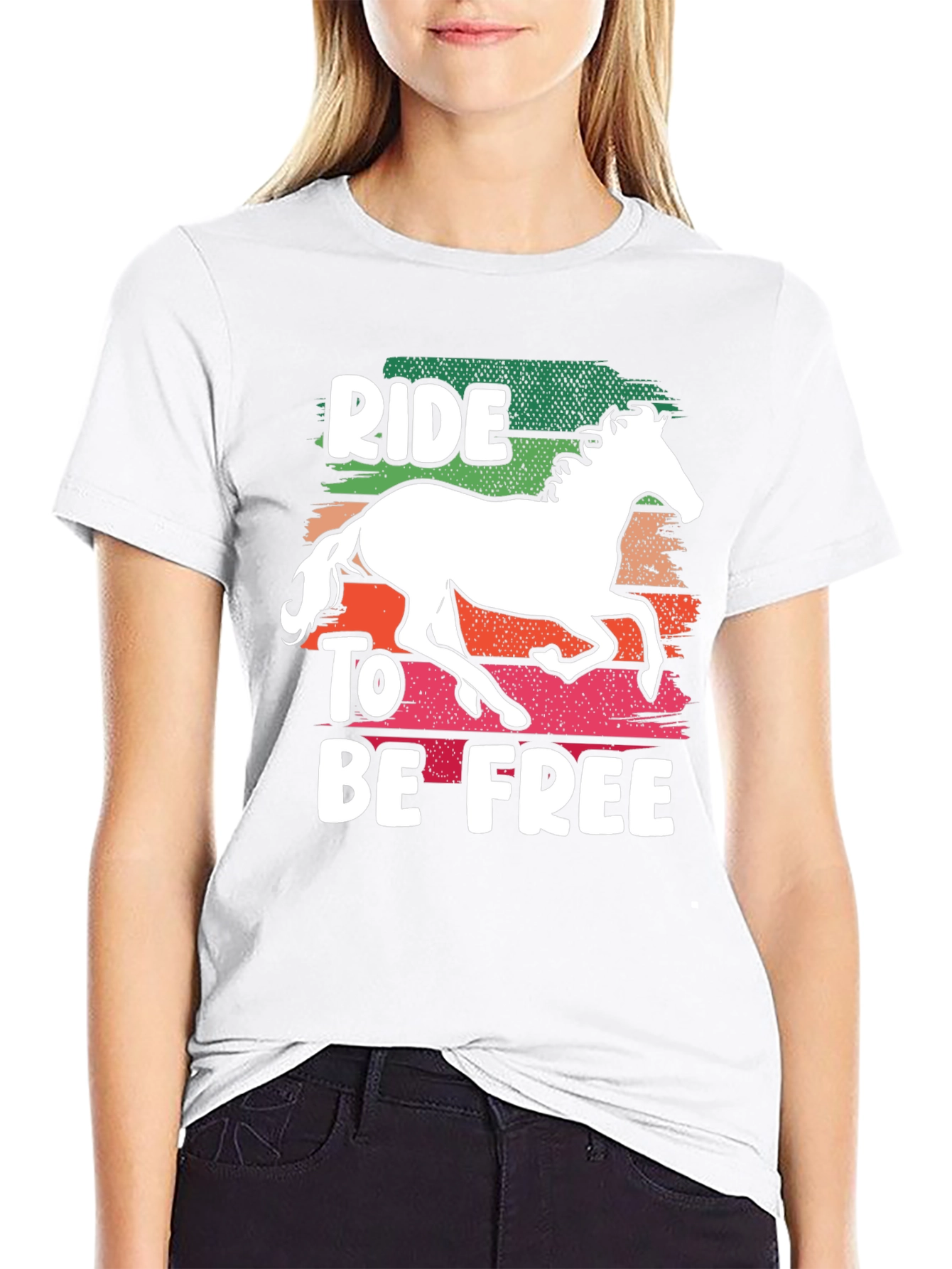 Ride to Be Free T-Shirt - Equestrian Design