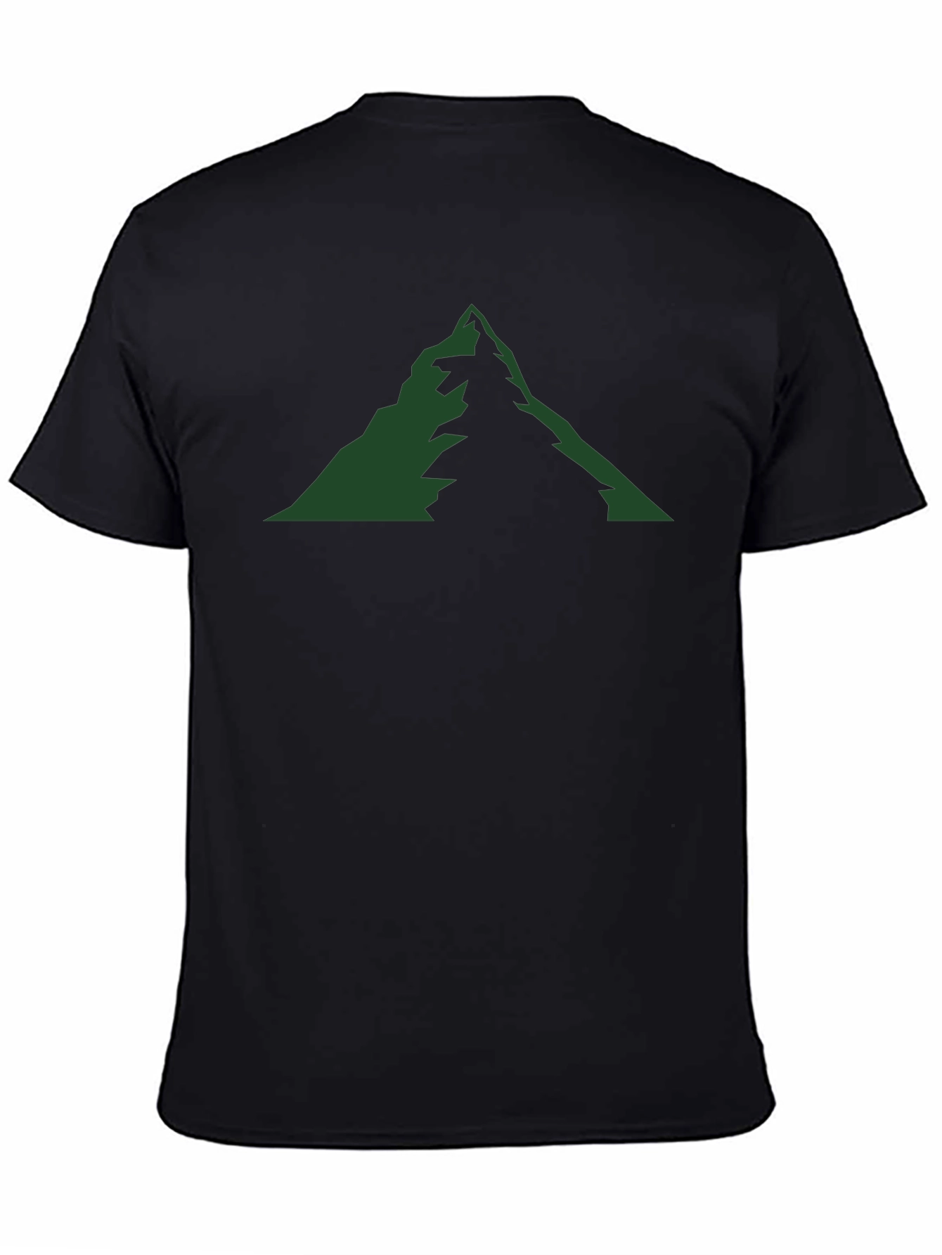 Mountain Graphic Tee - Black Cotton Blend Casual Shirt