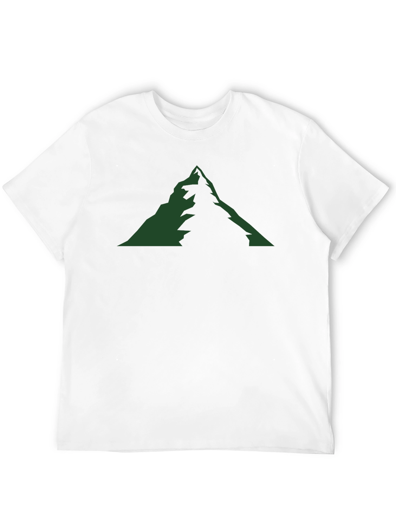 Mountain Graphic Tee - Black Cotton Blend Casual Shirt