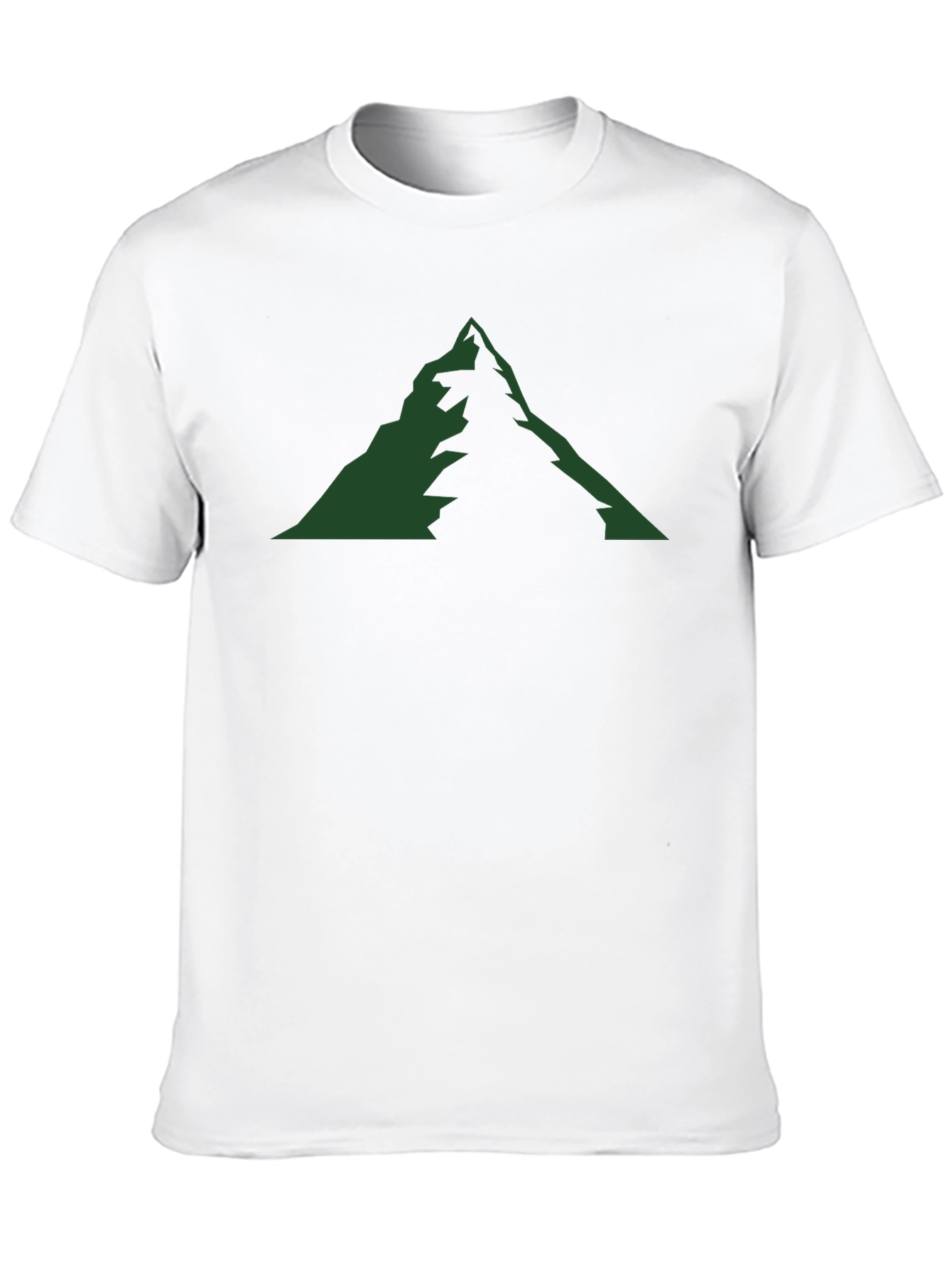 Mountain Graphic Tee - Black Cotton Blend Casual Shirt
