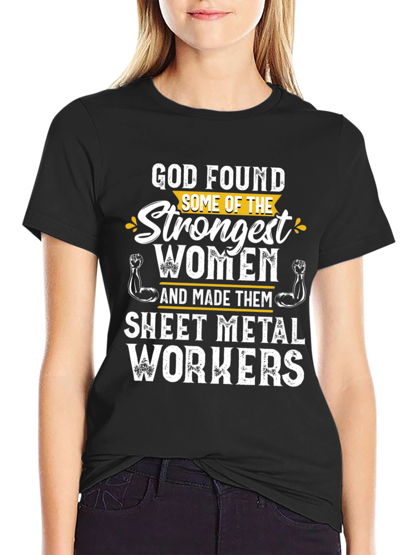 Strong Women Sheet Metal Worker Graphic T-Shirt