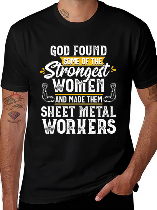 Strong Women Sheet Metal Worker Graphic T-Shirt