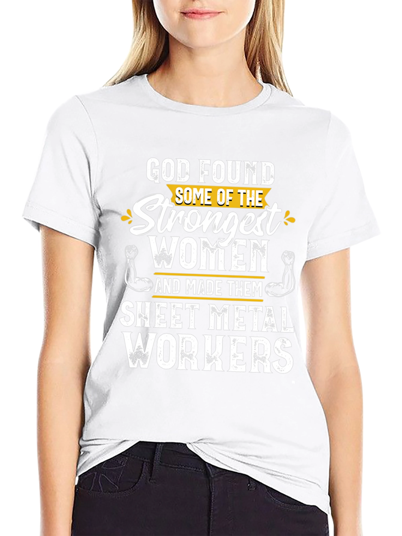 Strong Women Sheet Metal Worker Graphic T-Shirt
