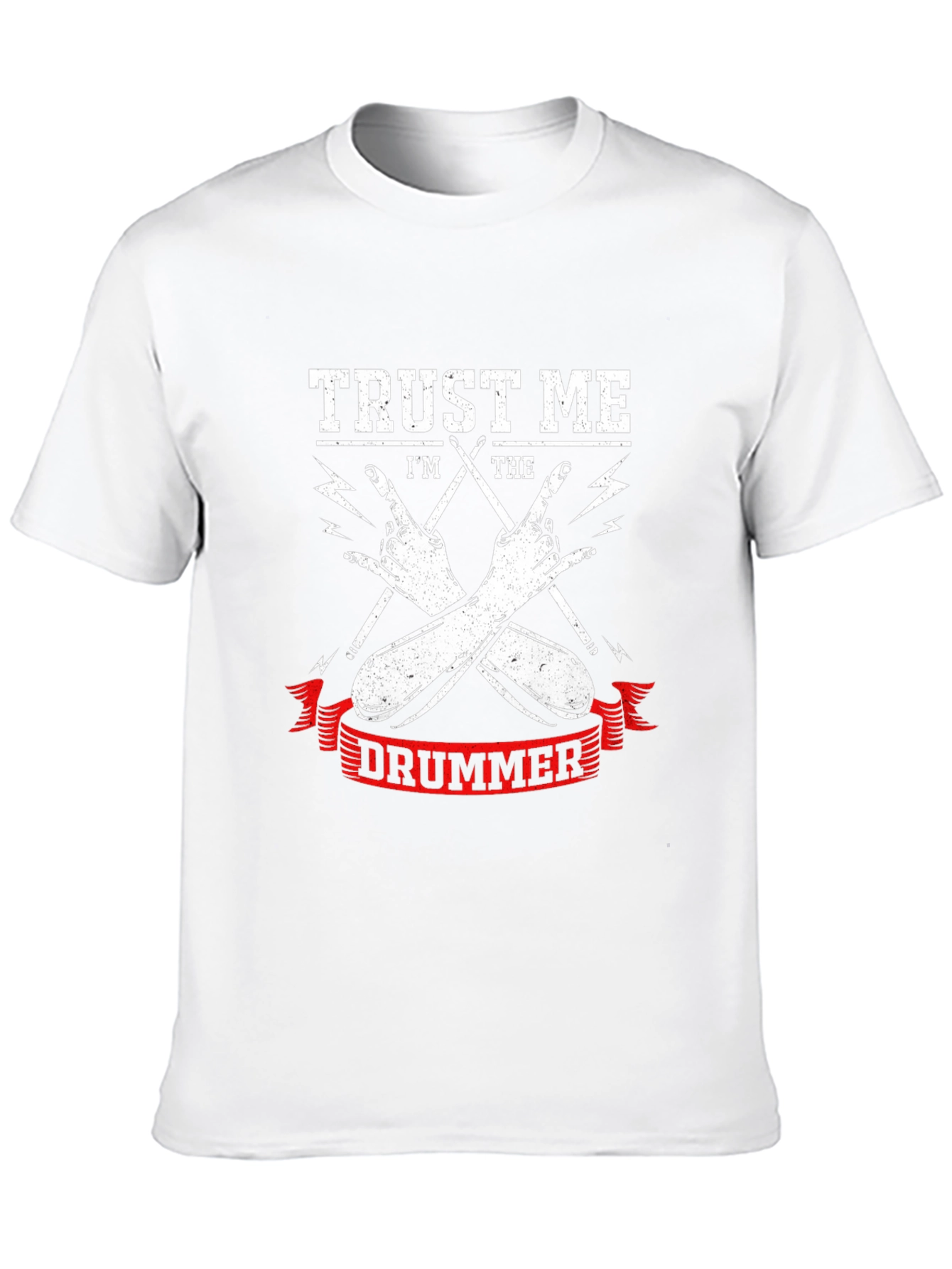 Trust Me Im The Drummer Black Graphic T-Shirt