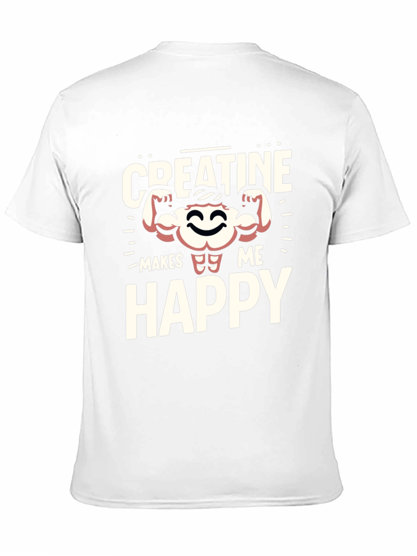 Creatine Makes Me Happy Black Graphic T-Shirt
