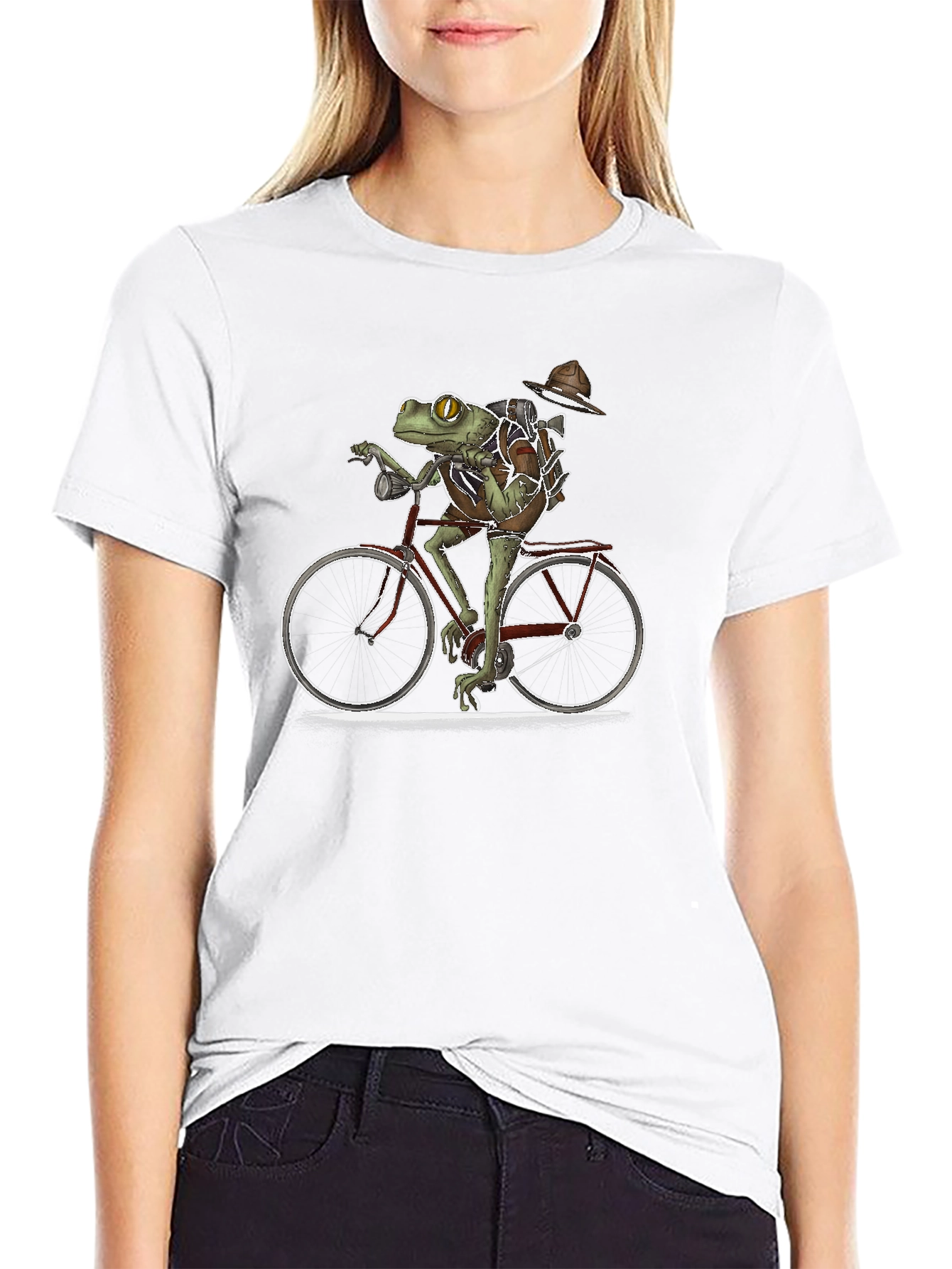 Frog on a Bike Graphic T-Shirt