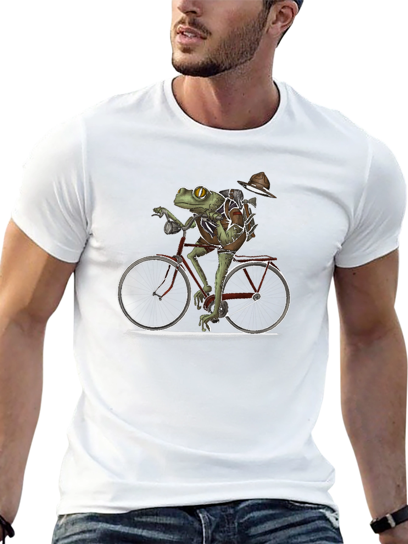 Frog on a Bike Graphic T-Shirt