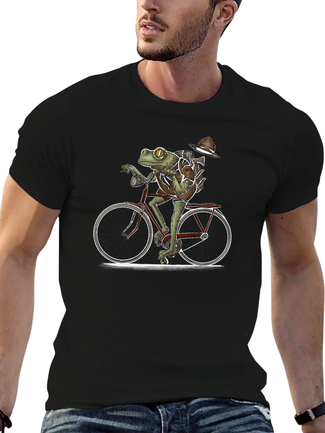 Frog on a Bike Graphic T-Shirt