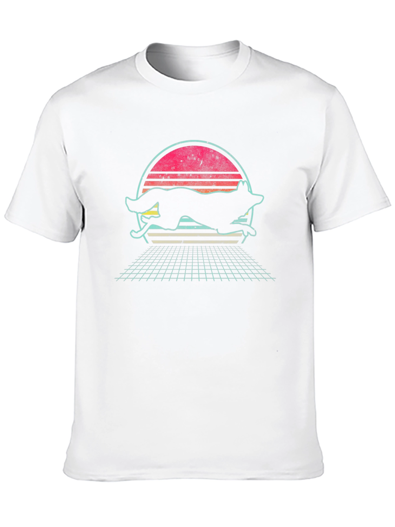 Retro Synthwave Wolf T-Shirt