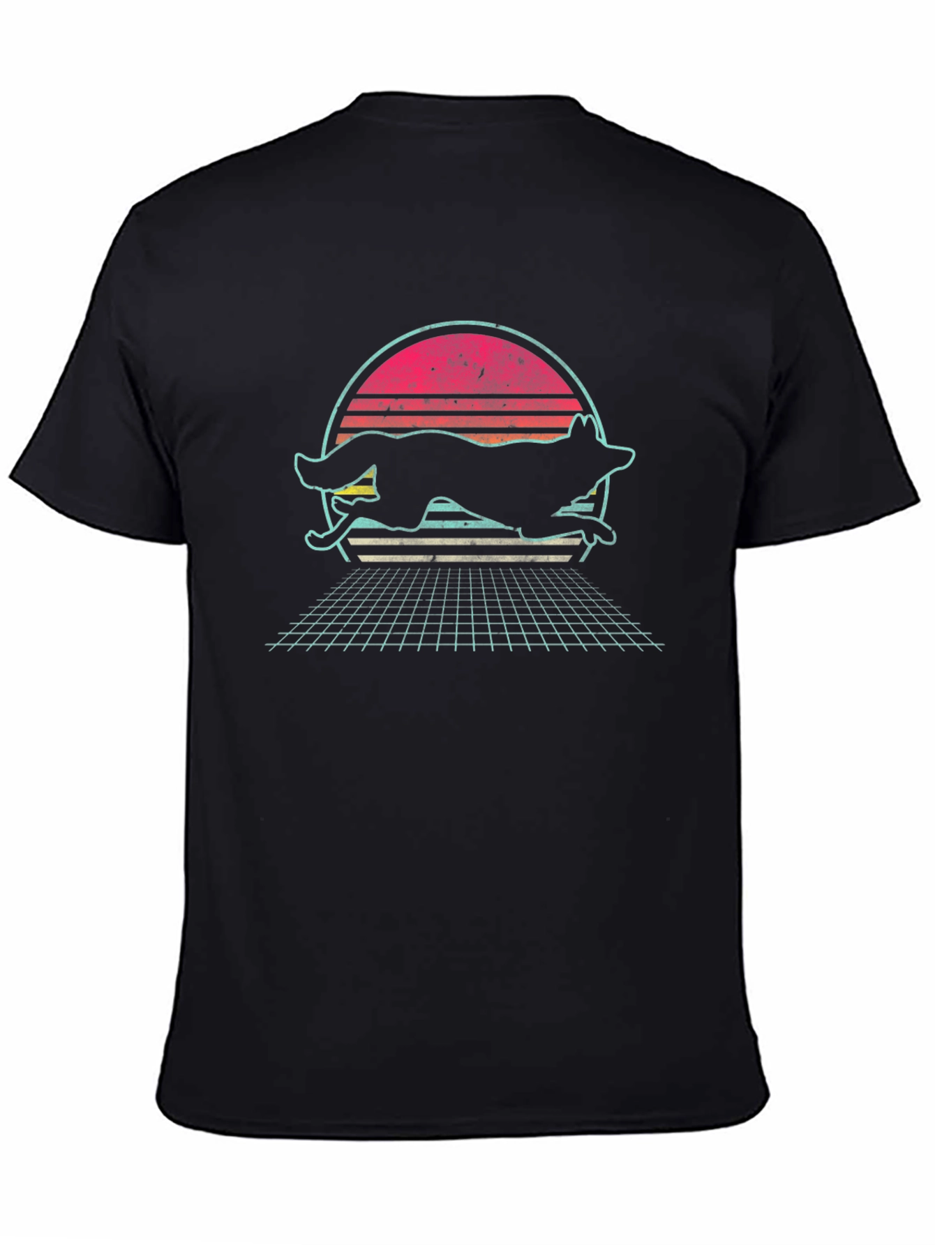 Retro Synthwave Wolf T-Shirt