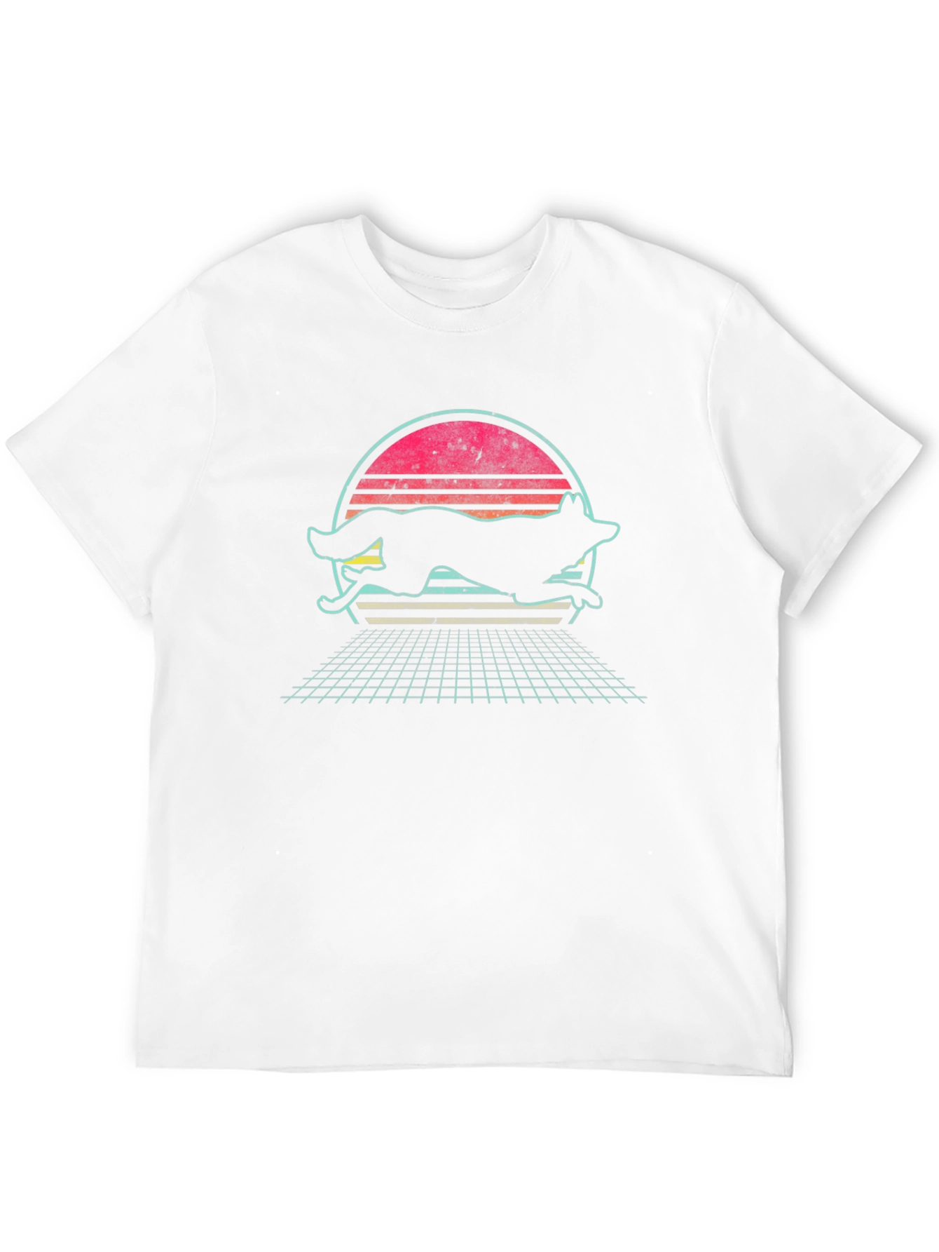 Retro Synthwave Wolf T-Shirt