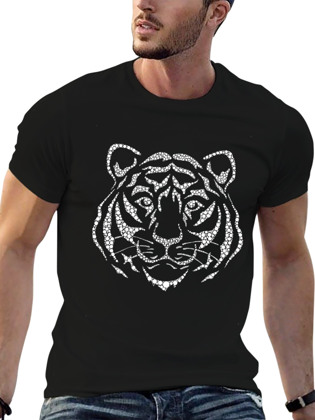 Cool Tiger Graphic Black T-Shirt