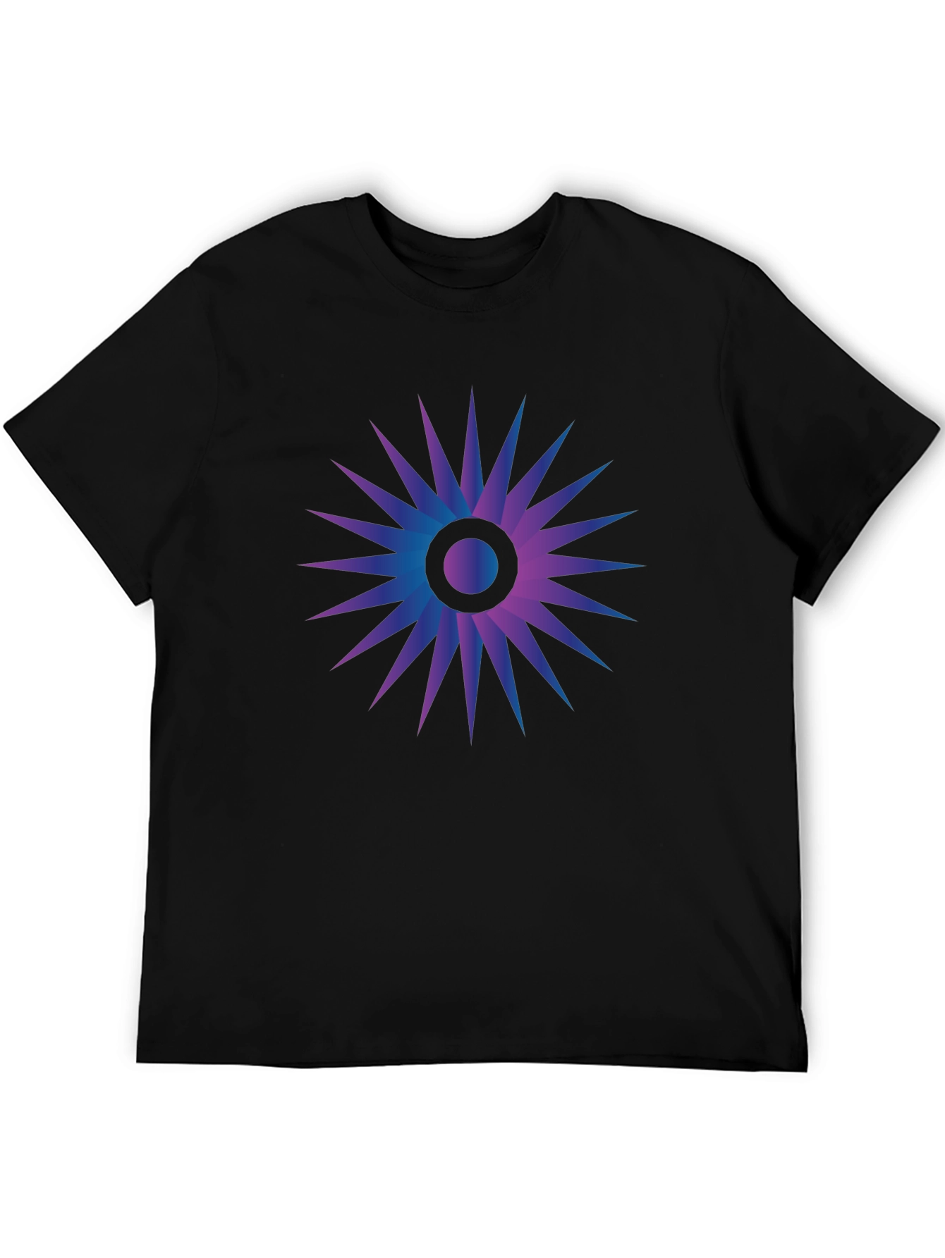 Abstract Gradient Starburst Graphic T-Shirt