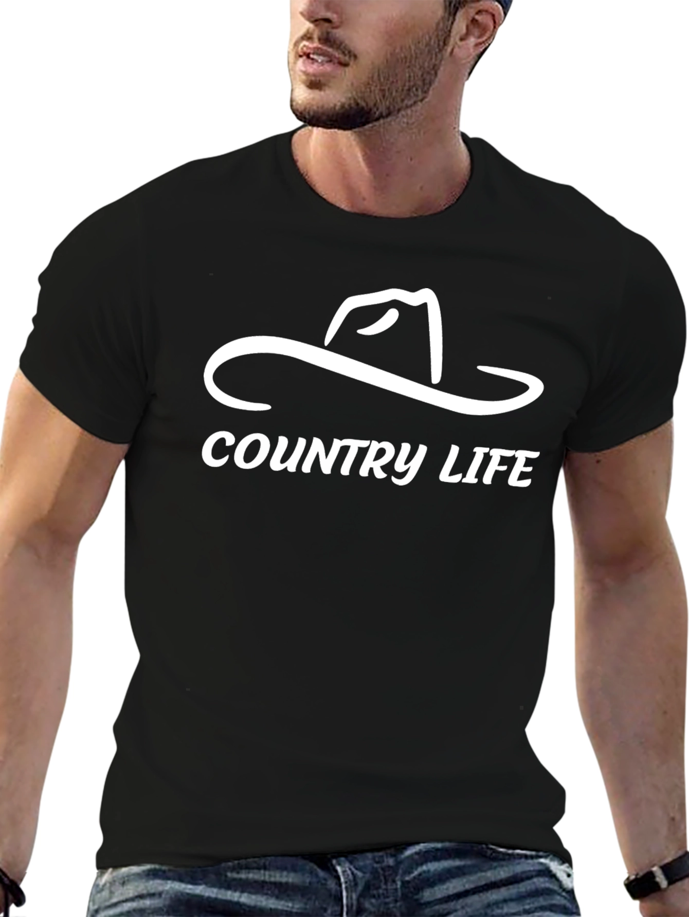 Country Life T-Shirt - Cowboy Hat Graphic Tee