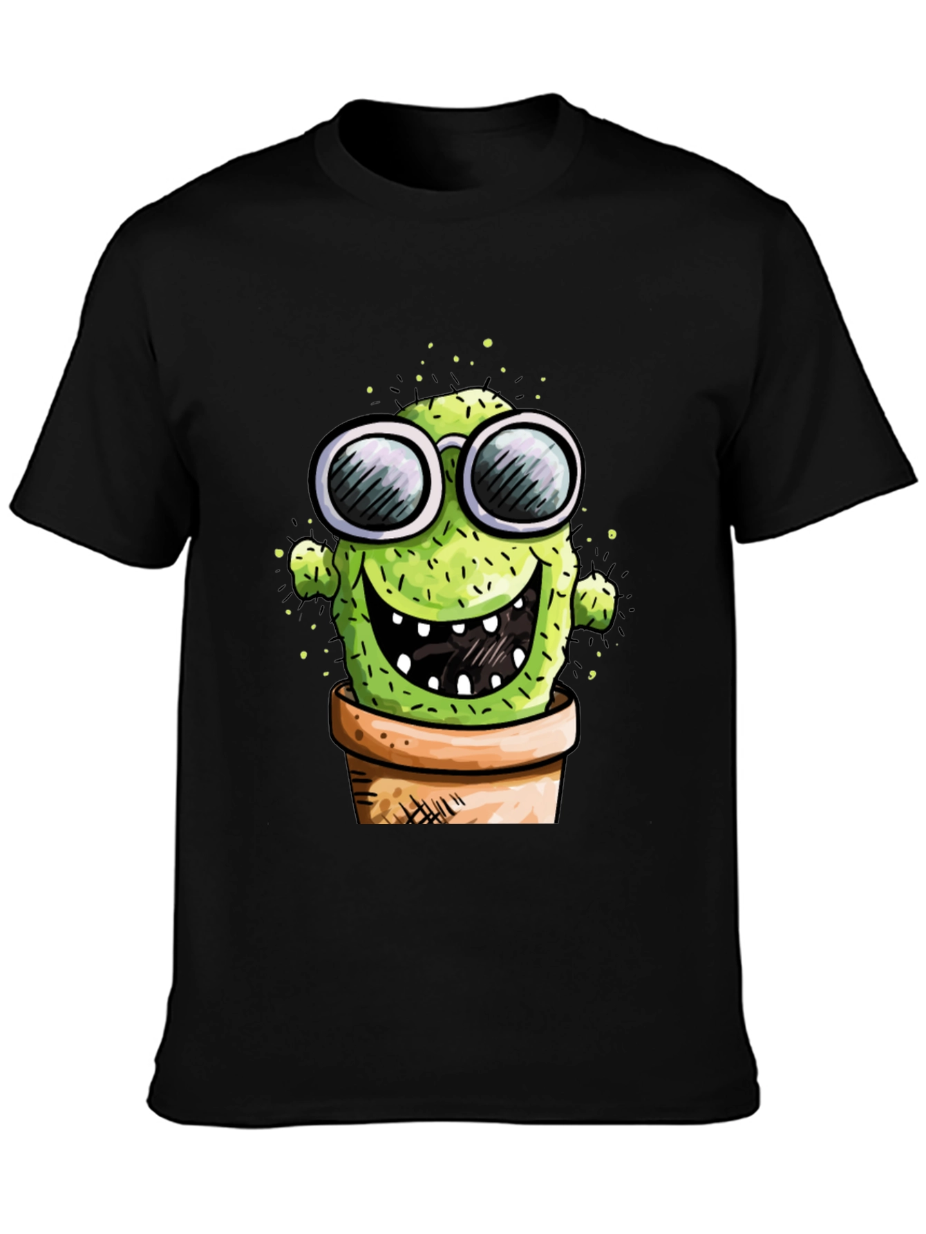 Cactus in Pot Graphic Tee - Funny T-Shirt