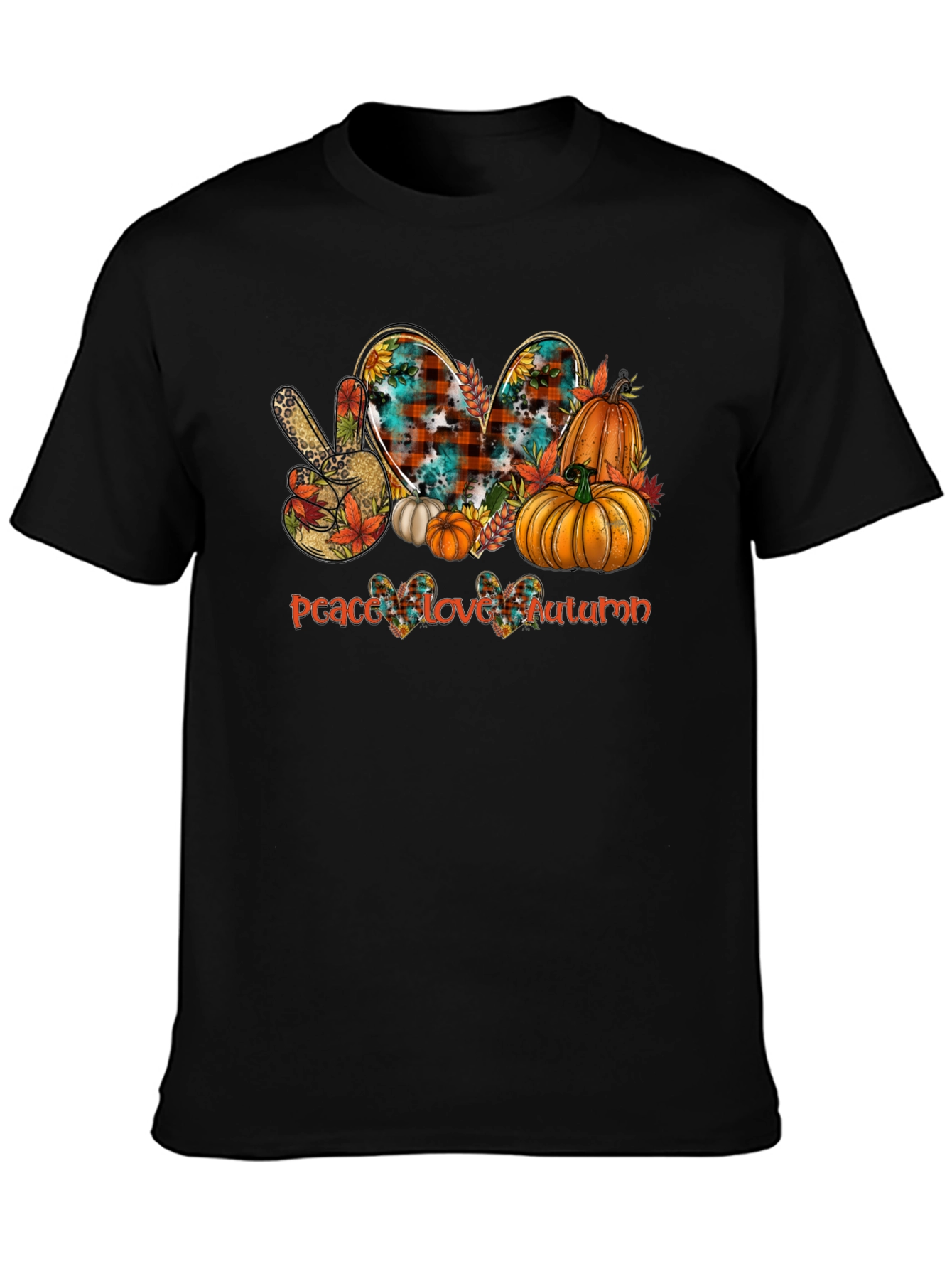 Peace Love Autumn T-Shirt - Fall Graphic Tee