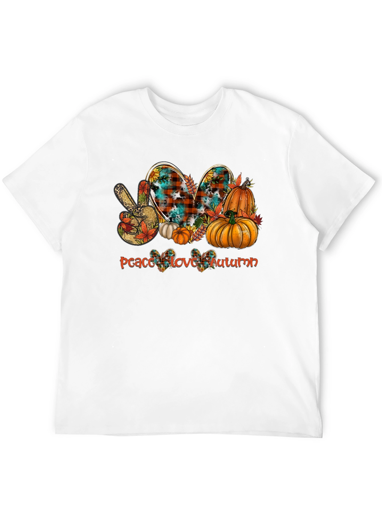 Peace Love Autumn T-Shirt - Fall Graphic Tee