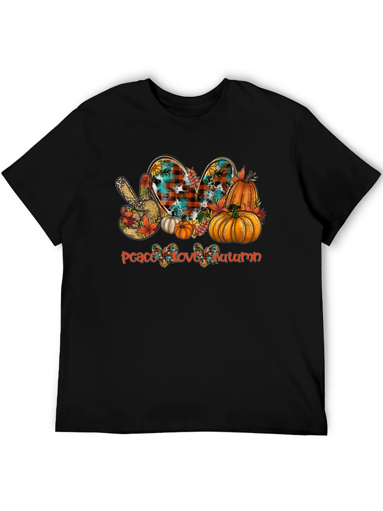 Peace Love Autumn T-Shirt - Fall Graphic Tee