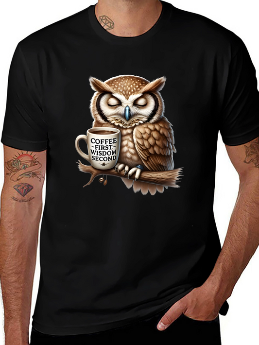 Owl Coffee Wisdom Graphic Tee