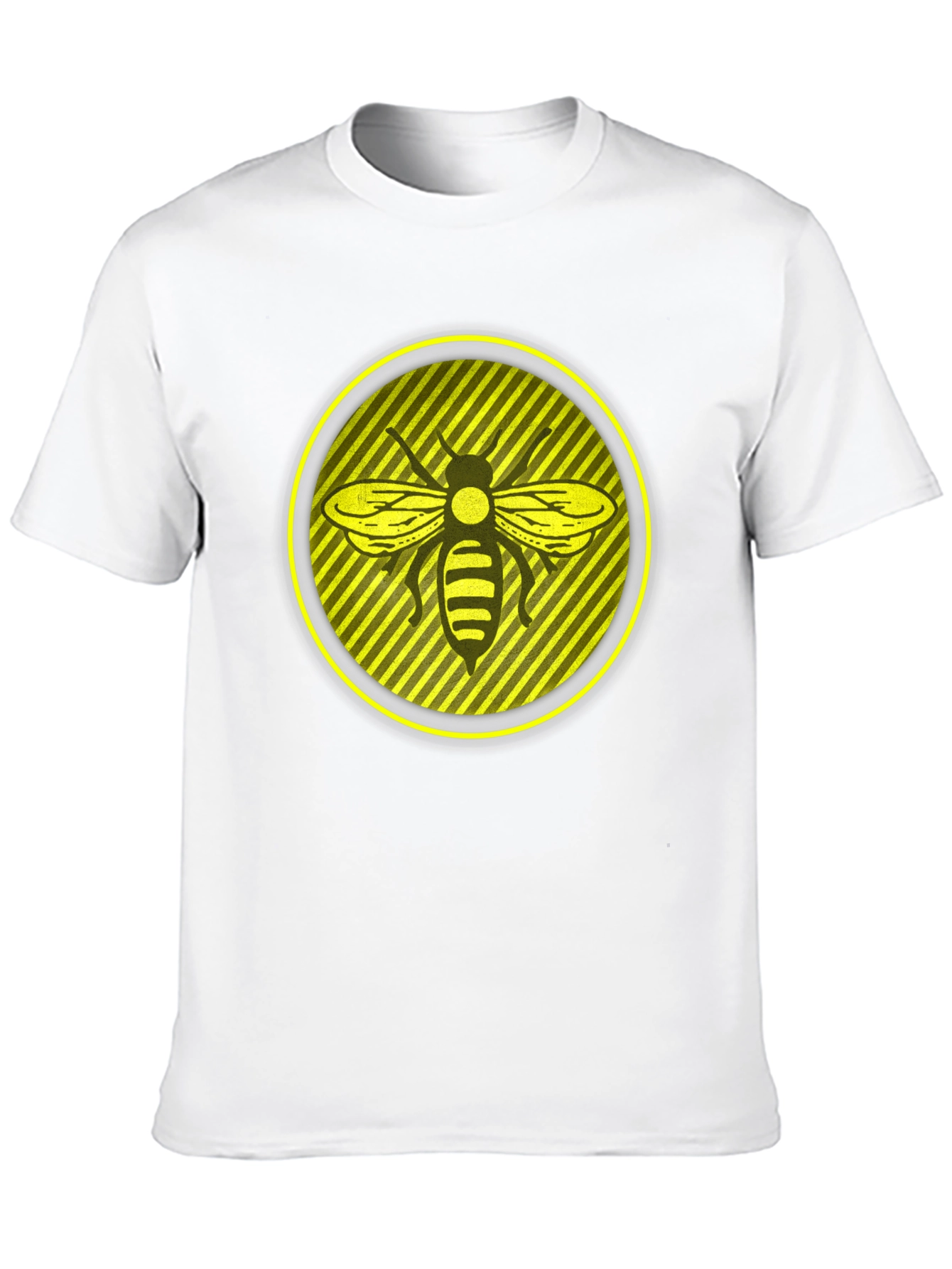 Striking Bee Graphic Tee - Black Cotton Casual Wear