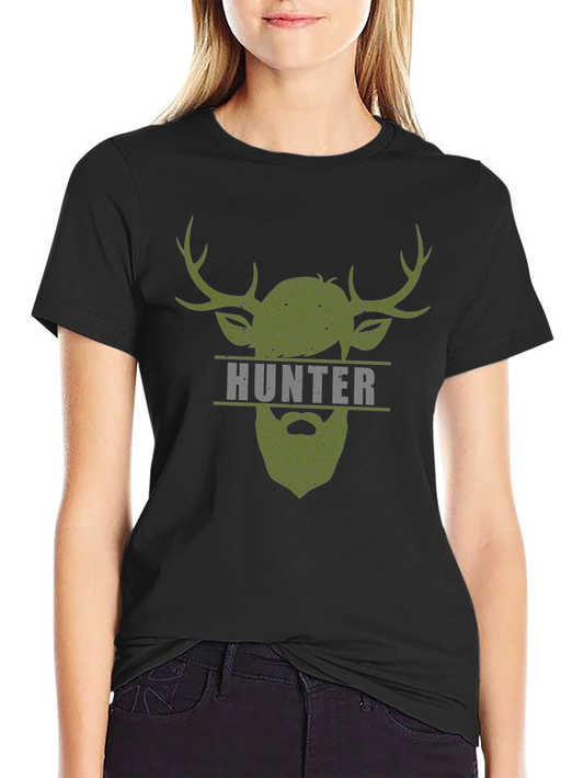 Hunter Stag Graphic Tee - Mens Black T-Shirt