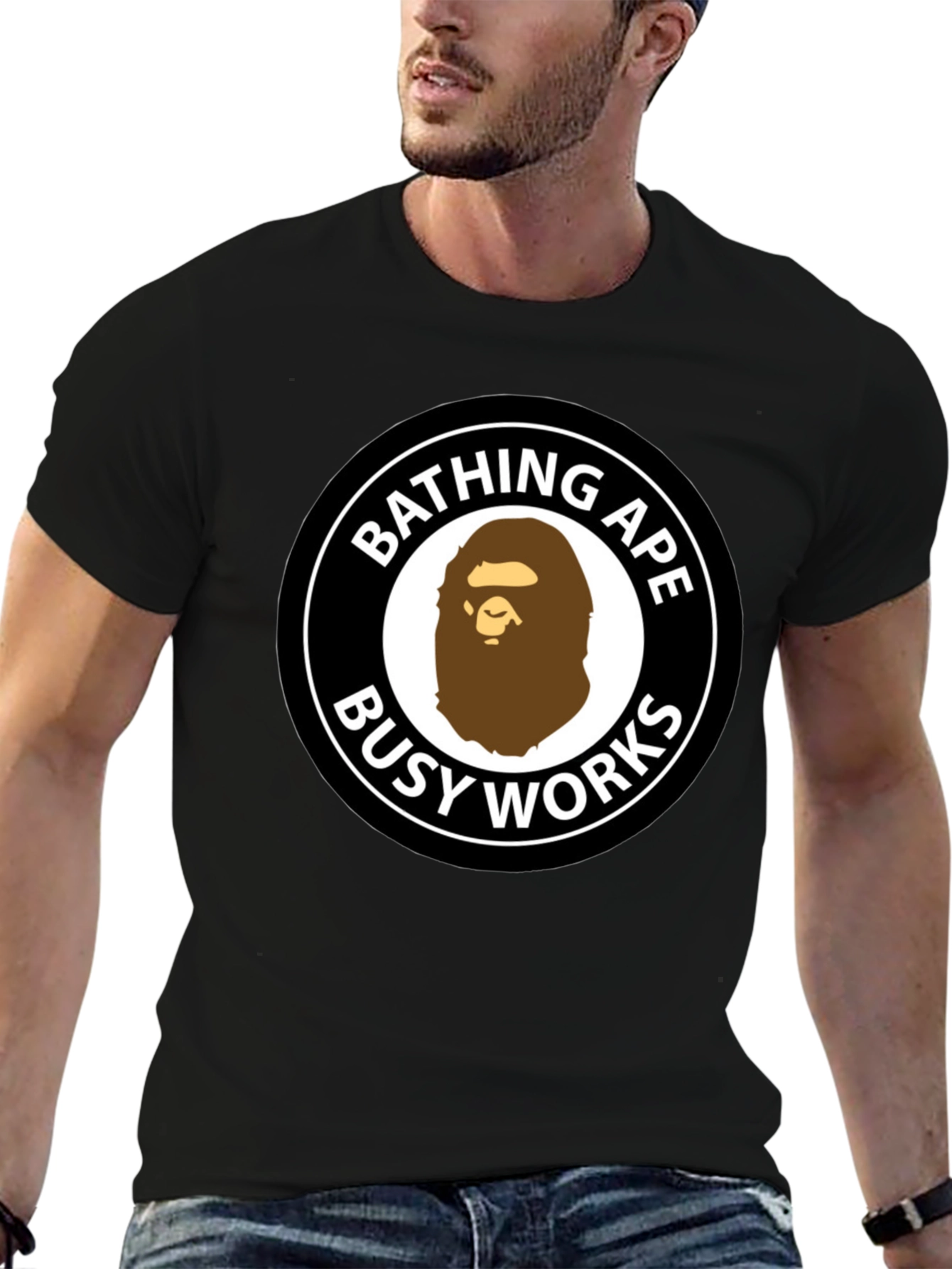 Bathing Ape Busy Works Black Graphic Tee