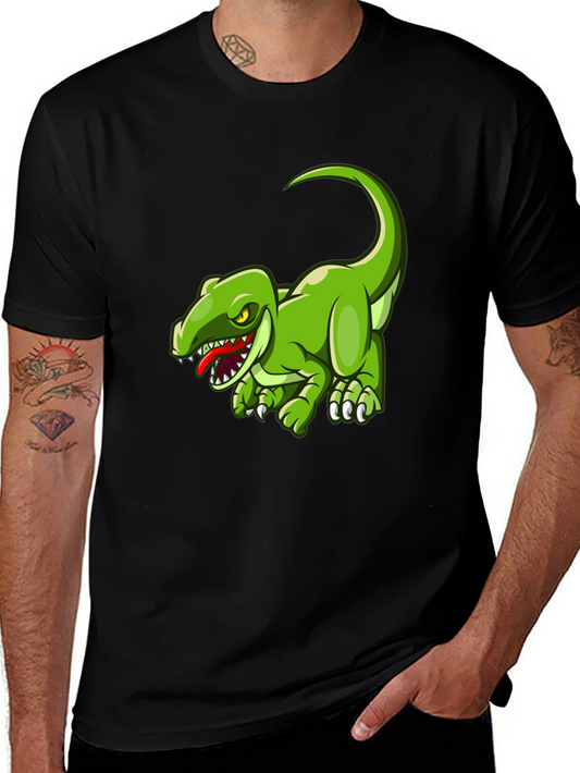 Cartoon Dinosaur Graphic T-Shirt
