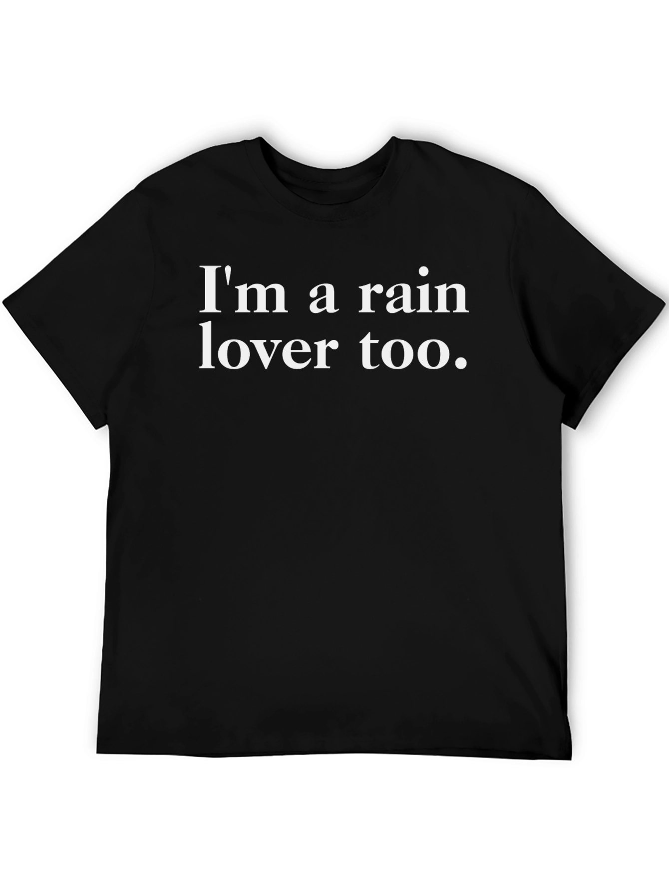 Rain Lover Graphic T-Shirt - Black Cotton Tee