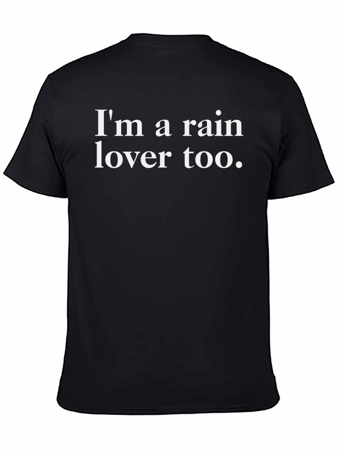 Rain Lover Graphic T-Shirt - Black Cotton Tee