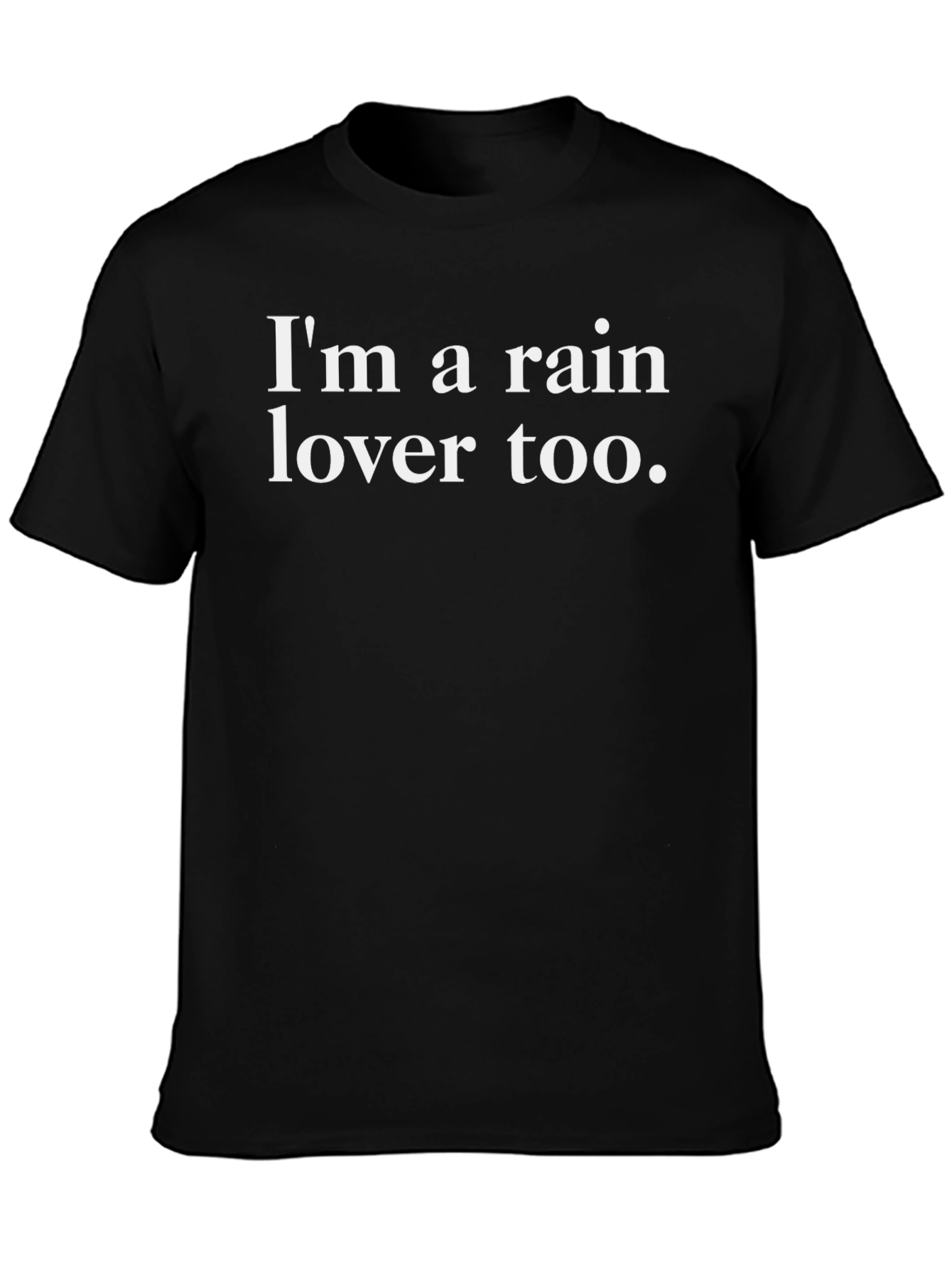 Rain Lover Graphic T-Shirt - Black Cotton Tee