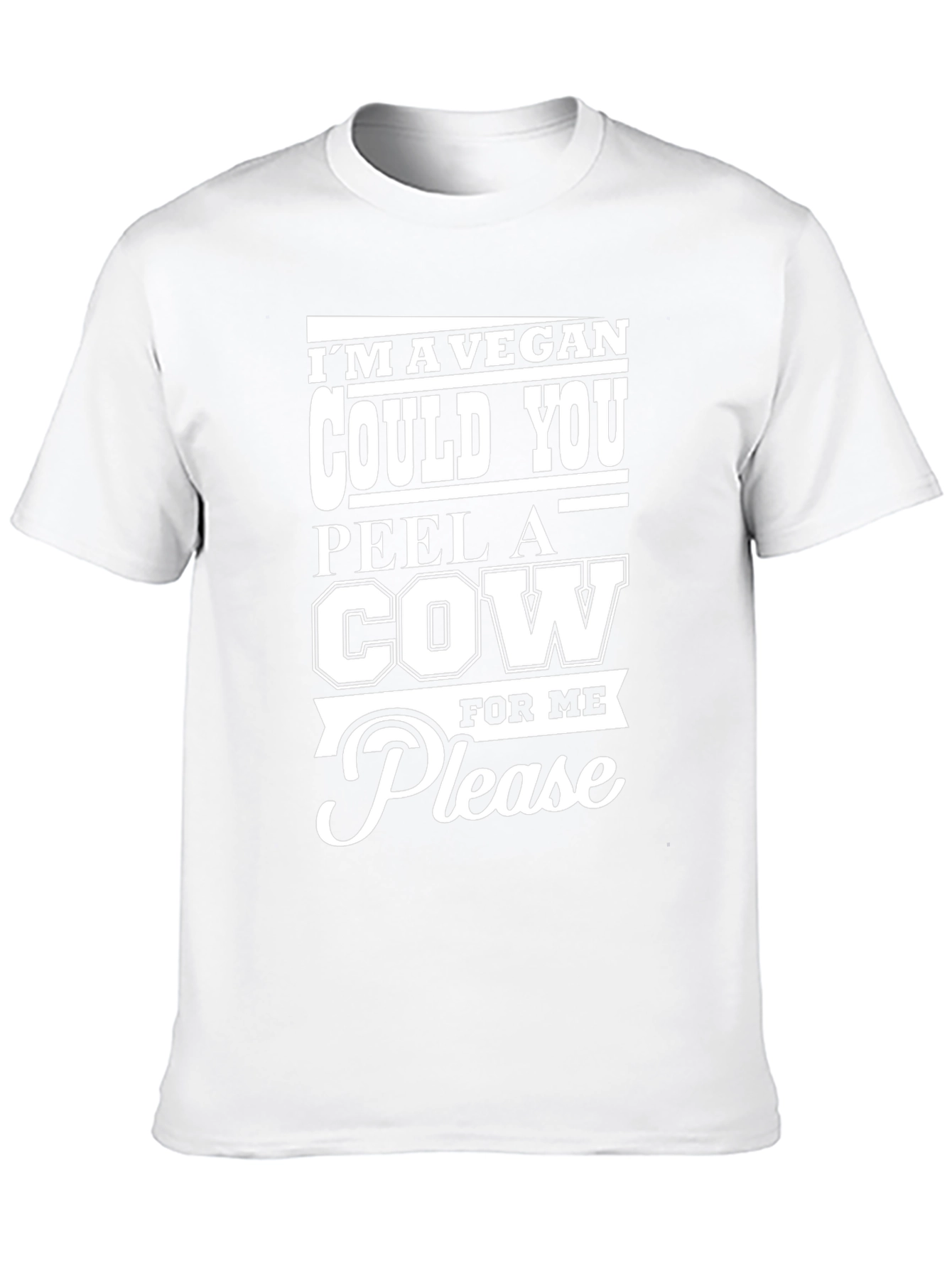 Vegan Humor T-Shirt: Peel a Cow Please!