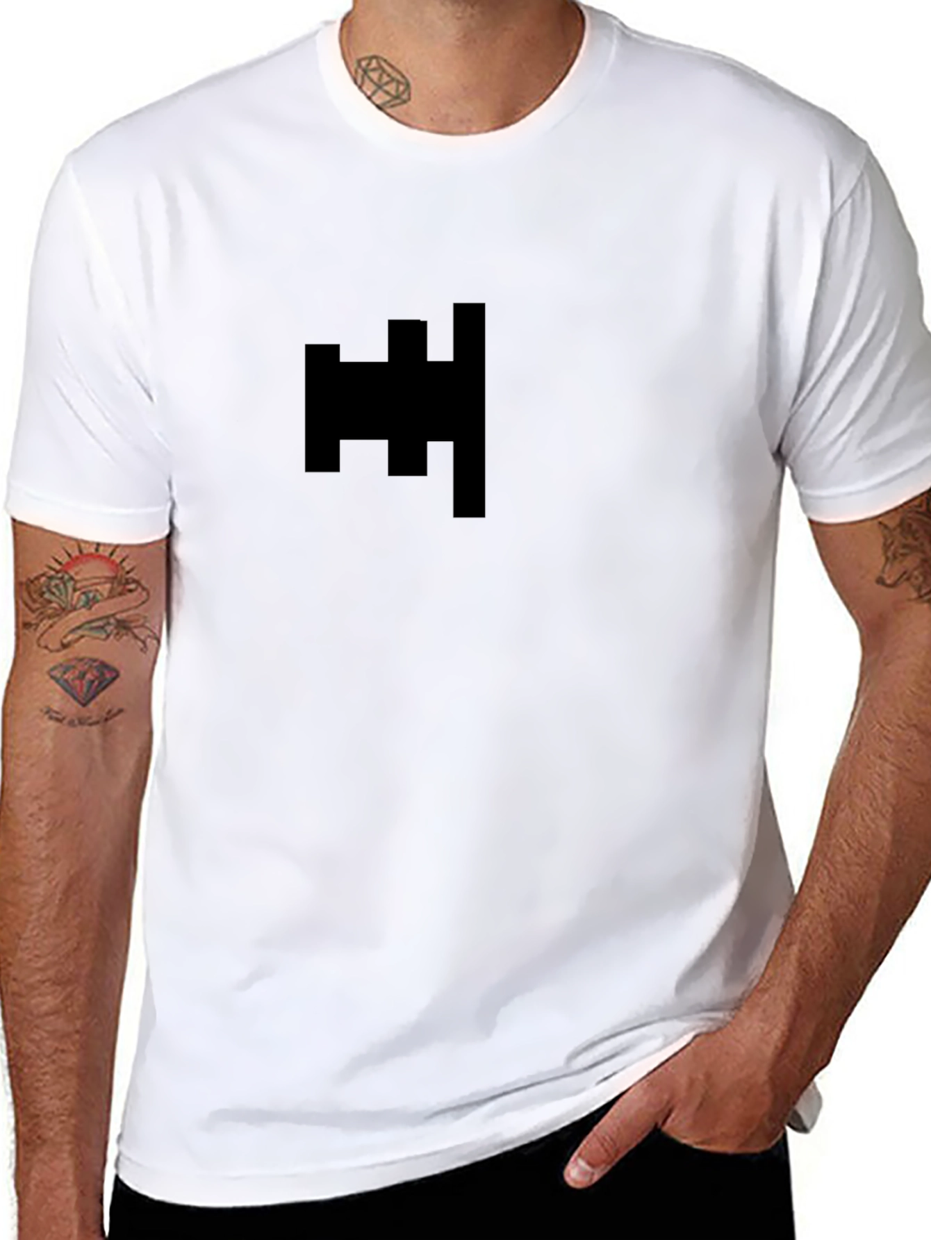Modern Graphic Black T-Shirt